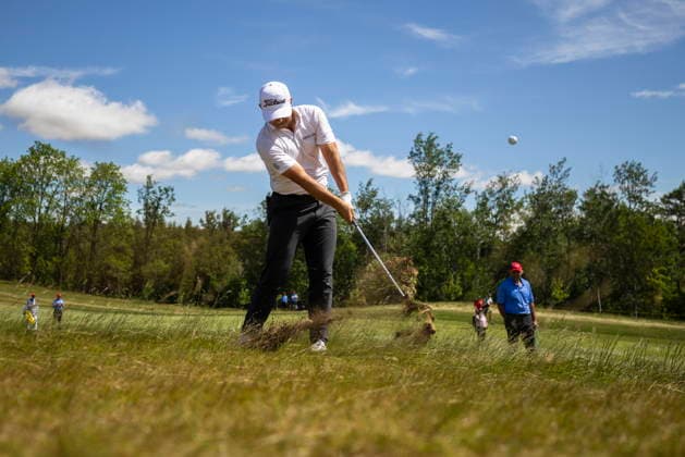 June 12, 2026, Caledon, On, Canada: American John VanDerLaan hits a shot on the eighth hole during the second round of the RBC Canadian Open in Caledon, Ont., on Friday, June 12, 2026. Canada News - June 12, 2026  - ZUMAc35_ 20260612_zaf_c35_116 Copyright: xNickxIwanyshynx