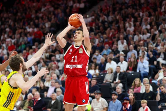 Vladimir Lucic FC Bayern Basketball, 11 , GER, FC Bayern Basketball vs Alba Berlin, Basketball, easycredit Basketball Bundesliga, Playoffs, Final, Game 1, Season 2025 2026, 12 06 2026, GER, FC Bayern Basketball vs Alba Berlin, Basketball, easycredit Basketball Bundesliga, Playoffs, Final, Game 1, Season 2025 2026, 12 06 2026 Munich Copyright: xEibner-Pressefoto JennixMaulx EP_JML