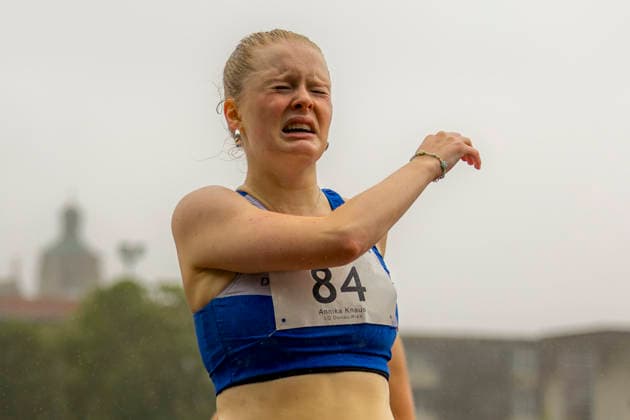 Ingolstadt, Germany 12 June 2026 Athletics MTV Meet IN 2026 In the picture Annika Kraus LG Donau Ries dissatisfied after her finish over 400 meters MTV Stadion Bayern Copyright: xFotostandx xSchäferx