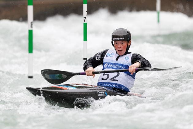 Bethan Forrow GBR at ICF CANOE SLALOM WORLD CUP, Canoeing, Women, Kayak, 2026, on 12 06 2026 in Augsburg, Eiskanal Bayern Germany