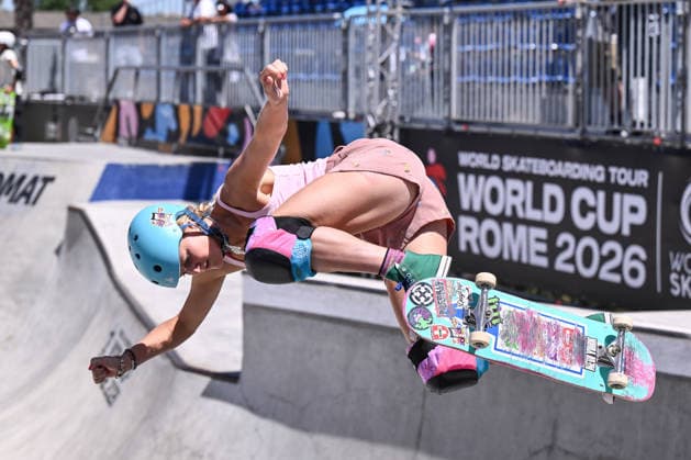 IPA85620327 - Bryce WETTSTEIN (USA) competes in the women s quarterfinals of the WST World Cup Rome 2026 at Ostia Park on June 12, 2026, in Rome, Italy.  Copyright: xDomenicoxCippitelli IPAxSportx xx 85620327