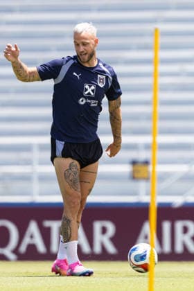 SOCCER - FIFA World Cup, WM, Weltmeisterschaft, Fussball 2026, preview SANTA BARBARA,CALIFORNIA,USA,12.JUN.26 - SOCCER - FIFA World Cup 2026, USA, Mexico, Canada, preview, OEFB, Oesterreichischer Fussball-Bund, training team AUT. Image shows Marko Arnautovic (AUT).  GEPAxpictures xArminxRauthner