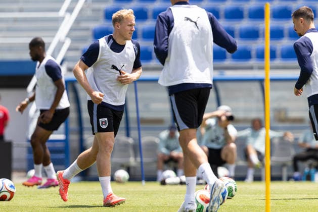 SOCCER - FIFA World Cup, WM, Weltmeisterschaft, Fussball 2026, preview SANTA BARBARA,CALIFORNIA,USA,12.JUN.26 - SOCCER - FIFA World Cup 2026, USA, Mexico, Canada, preview, OEFB, Oesterreichischer Fussball-Bund, training team AUT. Image shows Xaver Schlager (AUT).  GEPAxpictures xArminxRauthner