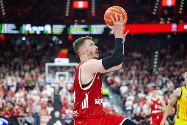 Andreas Obst FC Bayern Basketball, 13 with ball, GER, FC Bayern Basketball vs Alba Berlin, Basketball, easycredit Basketball Bundesliga, Playoffs, Final, Game 1, Season 2025 2026, 12 06 2026, GER, FC Bayern Basketball vs Alba Berlin, Basketball, easycredit Basketball Bundesliga, Playoffs, Final, Game 1, Season 2025 2026, 12 06 2026 Munich Copyright: xEibner-Pressefoto JennixMaulx EP_JML