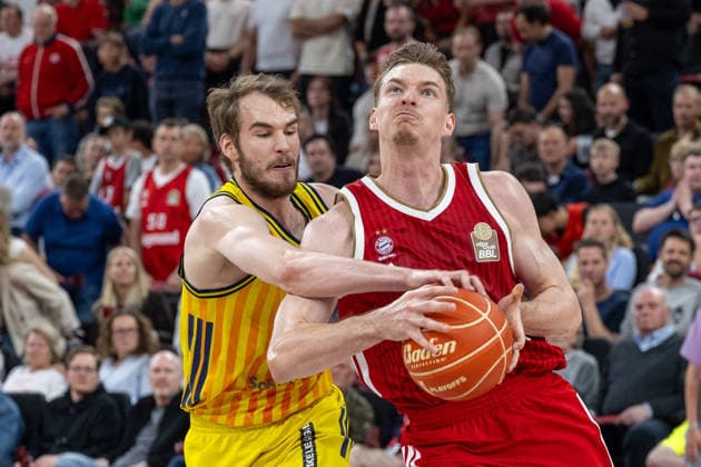 Justus Hollatz 21 FC Bayern Basketball , FC Bayern Basketball vs Alba Berlin, BBL, Final 1, 12 06 2026 Munich Bavaria Germany Copyright: xkolbert-press UlrichxGamelx