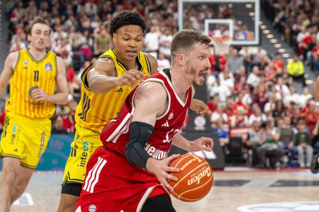 Andreas Obst 13 FC Bayern Basketball in duel, FC Bayern Basketball vs Alba Berlin, BBL, Final 1, 12 06 2026 Munich Bavaria Germany Copyright: xkolbert-press UlrichxGamelx