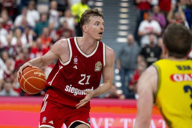 Justus Hollatz 21 FC Bayern Basketball , FC Bayern Basketball vs Alba Berlin, BBL, Final 1, 12 06 2026 Munich Bavaria Germany Copyright: xkolbert-press UlrichxGamelx