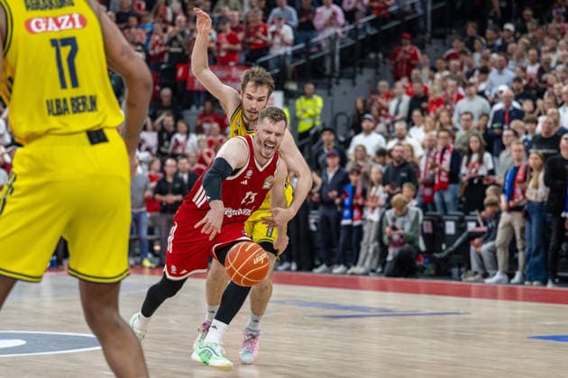 Andreas Obst 13 FC Bayern Basketball in duel, FC Bayern Basketball vs Alba Berlin, BBL, Final 1, 12 06 2026 Munich Bavaria Germany Copyright: xkolbert-press UlrichxGamelx