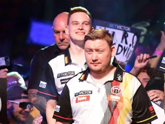 12 06 2026, xhbx, Dart World Cup of Darts 2026, v l Ricardo Pietreczko Germany , Martin Schindler Germany DFL DFB REGULATIONS PROHIBIT ANY USE OF PHOTOGRAPHS as IMAGE SEQUENCES and or QUASI VIDEO Frankfurt