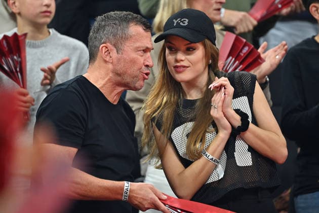 Lothar MATTHAEUS with female companion, girlfriend, partner Theresa Sommer Basketball BBL,Season 2025 2026 Play Off Final Game 1, FC Bayern Muenchen Alba Berlin on 12 06 2026 S A P G A R D EN