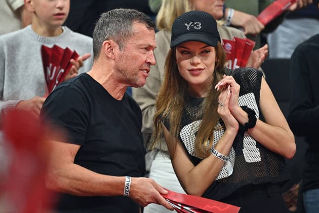Lothar MATTHAEUS with female companion, girlfriend, partner Theresa Sommer Basketball BBL,Season 2025 2026 Play Off Final Game 1, FC Bayern Muenchen Alba Berlin on 12 06 2026 S A P G A R D EN