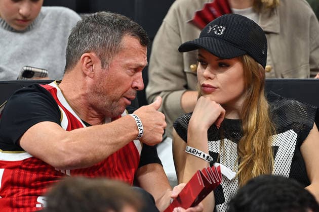 Lothar MATTHAEUS with female companion, girlfriend, partner Theresa Sommer Basketball BBL,Season 2025 2026 Play Off Final Game 1, FC Bayern Muenchen Alba Berlin on 12 06 2026 S A P G A R D EN