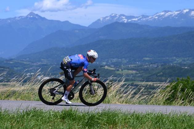 Tour Auvergne - Rhone-Alpes 2026 Stage 6 CREST-VOLAND, FRANCE - JUNE 12 : Glivar Gal (SLO) of Alpecin - Premier Tech during stage 6 of the 78th edition of Tour Auvergne - Rhone-Alpes an UCI World Tour 2.UWT cycling road race stage for Men Elite of 182.3 km with start in Saint-Vulbas and finish in Crest-Voland on June 12, 2026 in Crest-Voland, France, 12 06 2026 ( Motordriver Guy De Vuyst - Crest-Voland France  Copyright: xVincentxKalutx