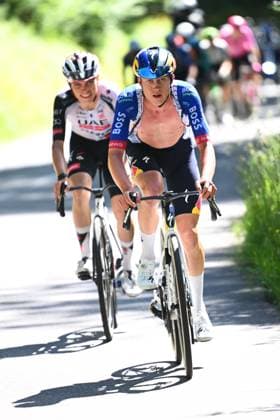 Tour Auvergne - Rhone-Alpes 2026 Stage 6 CREST-VOLAND, FRANCE - JUNE 12 : Van Gils Maxim (BEL) of Red Bull - BORA - Hansgrohe during stage 6 of the 78th edition of Tour Auvergne - Rhone-Alpes an UCI World Tour 2.UWT cycling road race stage for Men Elite of 182.3 km with start in Saint-Vulbas and finish in Crest-Voland on June 12, 2026 in Crest-Voland, France, 12 06 2026 ( Motordriver Guy De Vuyst - Crest-Voland France  Copyright: xVincentxKalutx