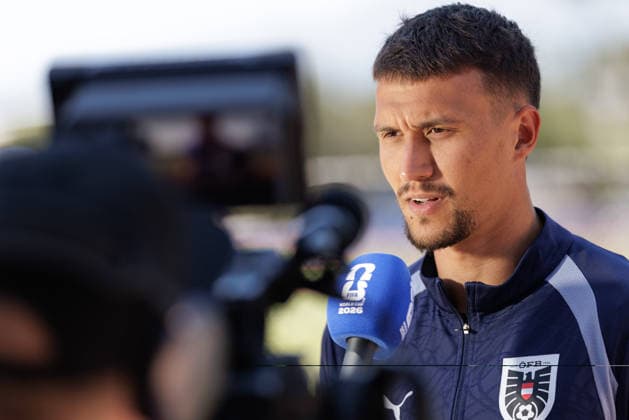SOCCER - FIFA World Cup, WM, Weltmeisterschaft, Fussball 2026, preview SANTA BARBARA,CALIFORNIA,USA,12.JUN.26 - SOCCER - FIFA World Cup 2026, USA, Mexico, Canada, preview, OEFB, Oesterreichischer Fussball-Bund, press conference, PK, Pressekonferenz team AUT. Image shows Dejan Ljubicic (AUT).  GEPAxpictures xArminxRauthner
