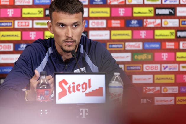 SOCCER - FIFA World Cup, WM, Weltmeisterschaft, Fussball 2026, preview SANTA BARBARA,CALIFORNIA,USA,12.JUN.26 - SOCCER - FIFA World Cup 2026, USA, Mexico, Canada, preview, OEFB, Oesterreichischer Fussball-Bund, press conference, PK, Pressekonferenz team AUT. Image shows Dejan Ljubicic (AUT).  GEPAxpictures xArminxRauthner