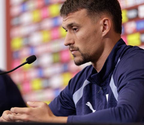 SOCCER - FIFA World Cup, WM, Weltmeisterschaft, Fussball 2026, preview SANTA BARBARA,CALIFORNIA,USA,12.JUN.26 - SOCCER - FIFA World Cup 2026, USA, Mexico, Canada, preview, OEFB, Oesterreichischer Fussball-Bund, press conference, PK, Pressekonferenz team AUT. Image shows Dejan Ljubicic (AUT).  GEPAxpictures xArminxRauthner