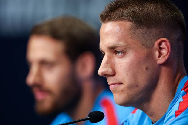 Croatia Training And press conference, PK, Pressekonferenz - FIFA World Cup, WM, Weltmeisterschaft, Fussball 2026 Mario Pasalic of Croatia speaks with a media during the press conference of Croatia National Football Team at training centre at Episcopal High School on June 12, 2026 in Alexandria, Virginia.  IgorxKralj PIXSELL