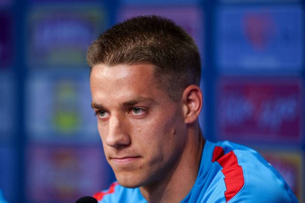 Croatia Training And press conference, PK, Pressekonferenz - FIFA World Cup, WM, Weltmeisterschaft, Fussball 2026 Mario Pasalic of Croatia speaks with a media during the press conference of Croatia National Football Team at training centre at Episcopal High School on June 12, 2026 in Alexandria, Virginia.  IgorxKralj PIXSELL