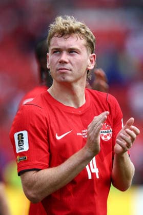 FIFA World Cup, WM, Weltmeisterschaft, Fussball 2026: Canada v Bosnia and Herzegovina TORONTO, CANADA - 12th June 2026: Jacob Shaffelburg of Canada applauds the fans after the FIFA World Cup 2026 Group B match between Canada and Bosnia and Herzegovina at Toronto Stadium Toronto Toronto Stadium Canada Copyright: xCraigxMercerx xPeakxActionxPhotosx