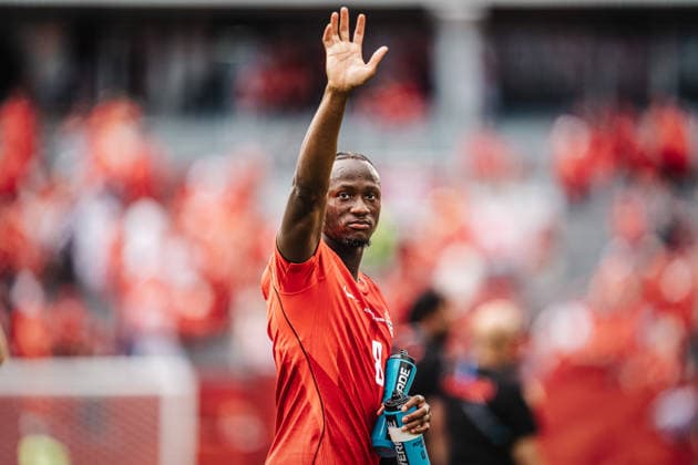 Soccer Men FIFA World Cup 2026 Group B Canada vs Bosnia and Herzegovina 12 06 2026 Ismael Kone 8, Canada thanks the fans after the match Toronto Toronto Stadium Ontario Canada