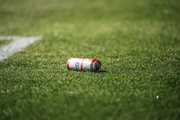 Soccer Men FIFA World Cup 2026 Group B Canada vs Bosnia and Herzegovina 12 06 2026 A beer can lies on the field Toronto Toronto Stadium Ontario Canada