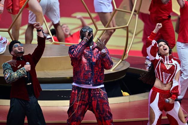 June 12, 2026, Toronto, On, CANADA: Sanjoy, Vegedream and Nora Fatehi perform prior to group B World Cup soccer action between Canada and Bosnia and Herzegovina, in Toronto, Friday, June 12, 2026. CANADA V. BOSNIA HERZEGOVINA  - ZUMAc35_ 20260612_zaf_c35_175 Copyright: xSammyxKoganx