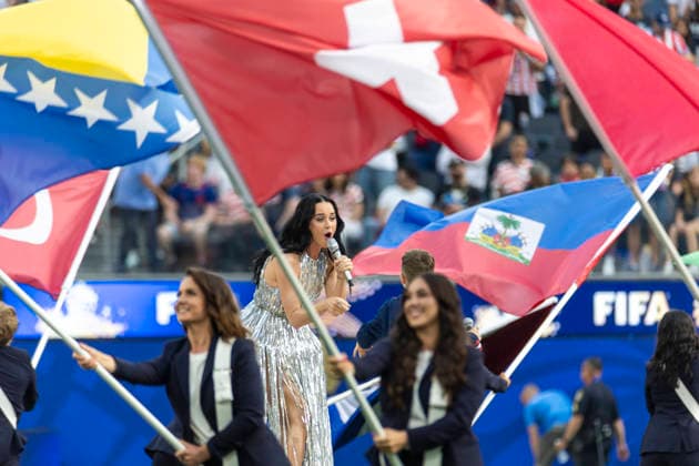 June 12, 2026, Los Angeles, California, USA: Kate Perry performs before the FIFA World Cup, WM, Weltmeisterschaft, Fussball Group D soccer match the United States and the Paraguay at SoFi Stadium in Inglewood, Calif., Friday, June 12, 2026. World Cup 2026: Paraguay Vs United States  - ZUMAc68_ 20260612_zaf_c68_011 Copyright: xRingoxChiux