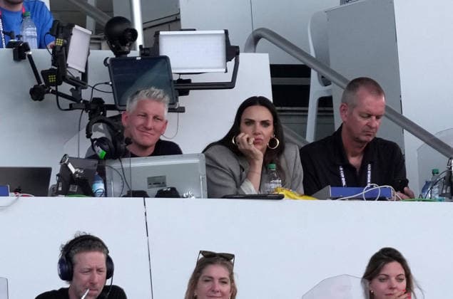 CAN, World Cup FIFA 2026, preliminary round, Canada vs Bosnia and Herzegovina 12 06 2026, Toronto Stadium, Toronto, CAN, World Cup FIFA 2026, preliminary round, Canada vs Bosnia and Herzegovina, pictured Bastian Schweinsteiger and Esther Sedlaczek in the stands in Toronto nordphotoxGmbHx xBratic nph00250