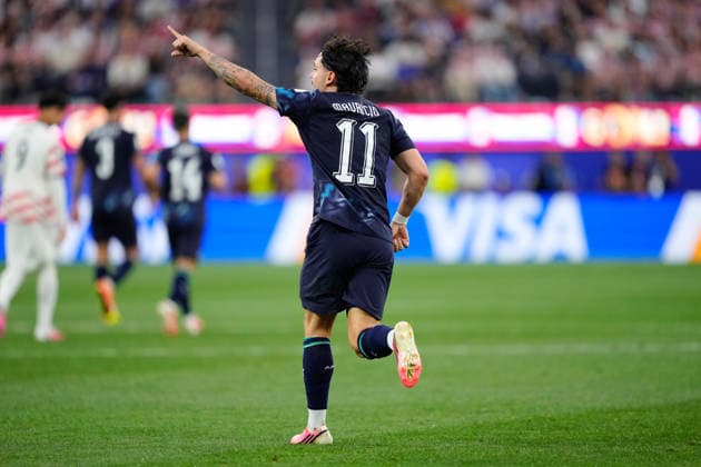 USA v Paraguay: Group D - FIFA World Cup, WM, Weltmeisterschaft, Fussball 2026 Mauricio of Paraguay celebrates a goal during the FIFA World Cup 2026 Group D match between USA and Paraguay at Los Angeles Stadium on June 12, 2026 in Los Angeles, California. Los Angeles California United States  Copyright: xJosexBretonx originalFilename:bretonhernandez-usavpara260612_npEdL.jpg