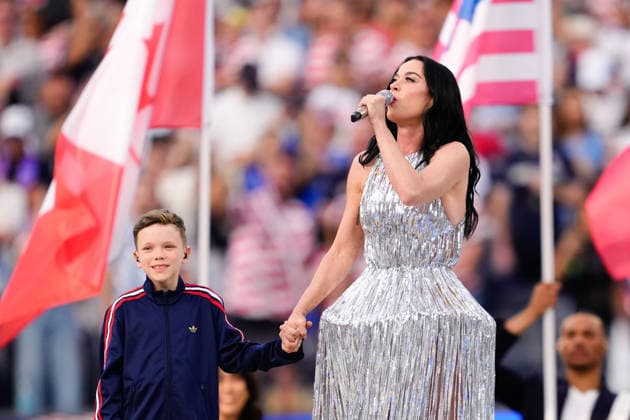 USA v Paraguay: Group D - FIFA World Cup, WM, Weltmeisterschaft, Fussball 2026 Katy Perry and Tius Luka perform at the Opening Ceremony during the FIFA World Cup 2026 Group D match between USA and Paraguay at Los Angeles Stadium on June 12, 2026 in Los Angeles, California. Los Angeles California United States  Copyright: xJosexBretonx originalFilename:bretonhernandez-usavpara260612_npOB2.jpg