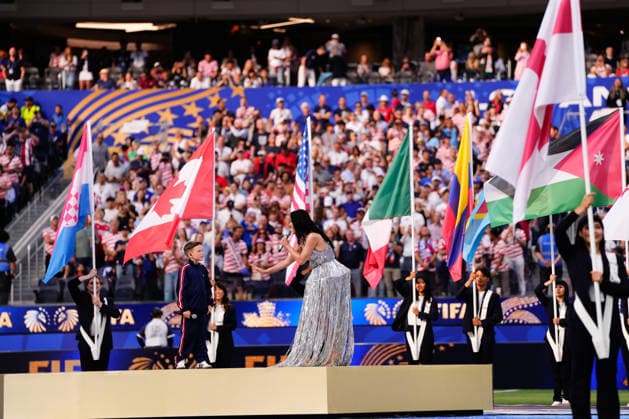 USA v Paraguay: Group D - FIFA World Cup, WM, Weltmeisterschaft, Fussball 2026 Katy Perry and Tius Luka perform at the Opening Ceremony during the FIFA World Cup 2026 Group D match between USA and Paraguay at Los Angeles Stadium on June 12, 2026 in Los Angeles, California. Los Angeles California United States  Copyright: xJosexBretonx originalFilename:bretonhernandez-usavpara260612_npAKt.jpg