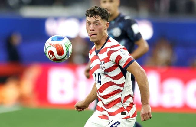 FIFA World Cup, WM, Weltmeisterschaft, Fussball 2026 - Group D - USA vs Paraguay Sebastian Berhalter of USA in action during the FIFA World Cup 2026 group stage match USA against Paraguay, in Los Angeles, California, USA, 12 June 2026. USA won 4-1. LOS ANGELES United States  Copyright: xCHRISxTORRESx