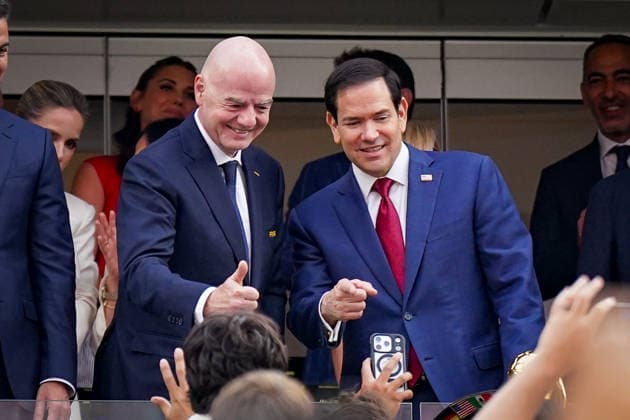 USA Soccer FIFA World Cup 2026 Group D USA vs Paraguay SoFi Stadium Los Angeles, California Ganni Infantino President FIFA and Marco Rubio United States Secretary of State Copyright: xJOERANxSTEINSIEKx