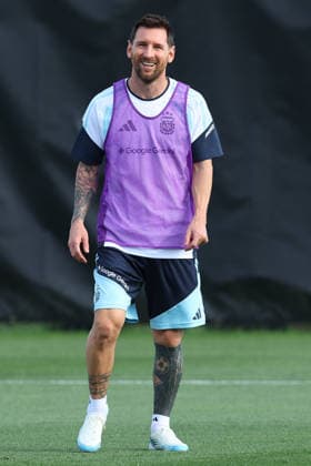 Argentina s forward Lionel Messi takes part in a training session during the 2026 FIFA World Cup football tournament at Sporting KC Training Centre in Kansas City on June 12, 2026 ¨ Photo by Alejandro PAGNI PHOTOxPHOTO KANSAS CITY UNITED STATES Copyright: xALEJANDROxPAGNIx