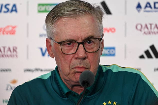 Calcio - FIFA World Cup, WM, Weltmeisterschaft, Fussball 2026 Photo by IPA ABACAPRESS.COM85632511 - Carlo Ancelotti (Brazil Coach) press conference, PK, Pressekonferenz during the Morocco vs. Brazil match at the FIFA World Cup in East Rutherford, New Jersey, USA, on June 12, 2026 East Rutherford, New Jersey  Copyright: xIPAxSport ABACAx