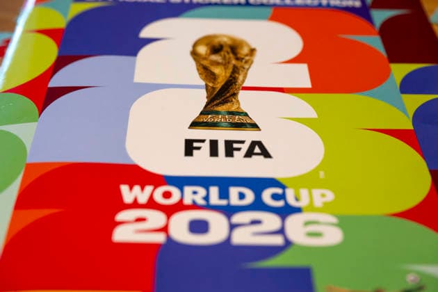 13 06 2026, Mindelheim Bavaria , the popular collectors booklet and the accompanying collectors pictures are also available again for the 2026 FIFA World Cup in the USA The sticker album with the cover page