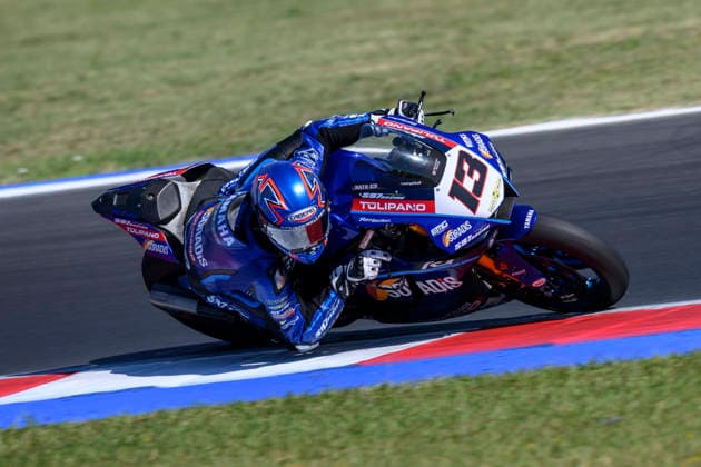June 13, 2026, Misano Adriatico, Rimini, Italy: Mattia RATO (ITA) riding for Motoxracing WorldSBK Team at turn 5 during the third free practice session of 2026 WorldSBK Pirelli Emilia Romagna round 7 at the Misano World Circuit in Misano Adriatico (Rimini, Italy)..Credit: ZUMA Press Motorsports 2026: WorldSBK Misano: FP3  - ZUMAr158 20260613_aap_r158_005 Copyright: xRiccardoxRighettix
