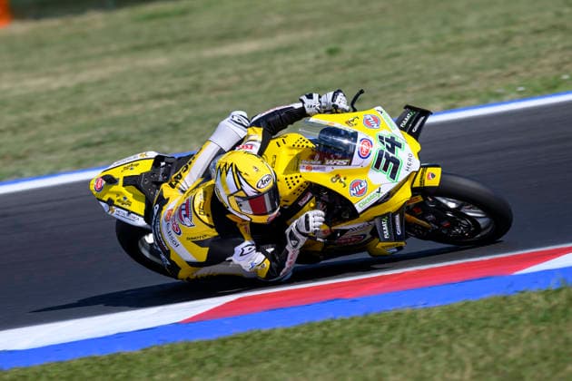 June 13, 2026, Misano Adriatico, Rimini, Italy: Lorenzo BALDASSARRI (ITA) riding for Team Goeleven at turn 5 during the third free practice session of 2026 WorldSBK Pirelli Emilia Romagna round 7 at the Misano World Circuit in Misano Adriatico (Rimini, Italy)..Credit: ZUMA Press Motorsports 2026: WorldSBK Misano: FP3  - ZUMAr158 20260613_aap_r158_024 Copyright: xRiccardoxRighettix