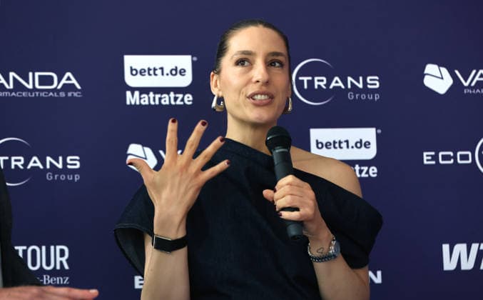 Andrea Petkovic Action Upper body Portrait Portrait Single image close up Sport VANDA Pharmaceuticals Berlin Tennis Open Womens Kick-off Press conference PK 13 06 2026