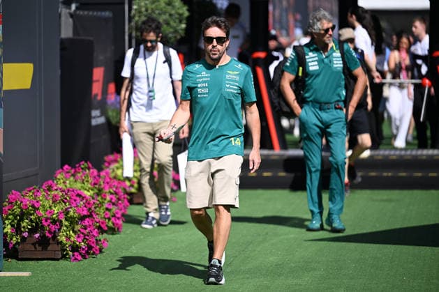 Ahead of Barcelona-Catalunya Grand Prix 2026 BARCELONA, SPAIN - JUNE 13: Fernando Alonso of Aston Martin is seen at the paddock before the practice and qualifying sessions ahead of the Barcelona-Catalunya Grand Prix, the seventh race of the 2026 Formula 1 World Championship, WM, Weltmeisterschaft at the 4.66-kilometer Circuit de Barcelona-Catalunya in Barcelona, Spain, on June 13, 2026. Burak Akbulut Anadolu Barcelona Spain. Editorial use only. Please get in touch for any other usage.  Copyright: x2026xAnadoluxBurakxAkbulutx