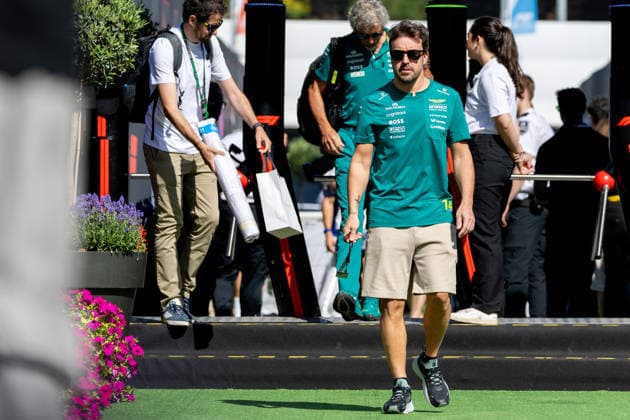 Fernando Alonso Aston Martin Aramco Formula One Team, Spain, 14 , ESP, Formula 1 World Championship, Grand Prix of Barcelona Catalunya, Circuit de Barcelona Catalunya, Qualifying Day, 2026 season, 13 06 2026 ESP, Formula 1 World Championship, Grand Prix of Barcelona Catalunya, Circuit de Barcelona Catalunya, Qualifying Day, 2026 season, 13 06 2026 Barcelona Copyright: xEibner-Pressefoto MarcelxFischerx EP_MFI