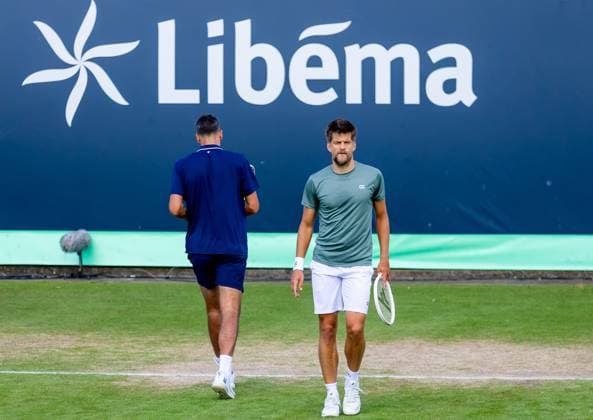 DEN BOSCH - Sander Arends and David Pel during the ATP, Tennis Herren doubles final match against Zizou Bergs (BEL) and Arthur Rinderknech (FRA) at the 2026 LibÃ ma Open. The combined ATP WTA, Tennis Damen tournament is being held on the event grounds of the former Autotron car theme park. IRIS VAN DEN BROEK ANP xVIxANPxSportx xxANPxIVx 560890563 originalFilename: 560890563.jpg