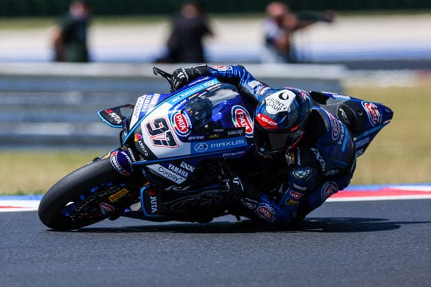 FIM SBK Superbike World Championship Pirelli Emilia Romagna Round 7 Superpole Misano Adriatico 13 06 2026 Xavi Vierge of Pata Maxus Yamaha with Yamaha YZF R1 seen during FIM SBK Superbike World Championship Pirelli Emilia Romagna Round 7 Superpole at Misano World Circuit Marco Simoncelli in Misano Adriatico, Italy Copyright: xBEAUTIFULxSPORTS Carabellix