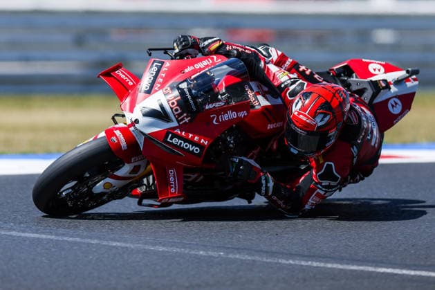 FIM SBK Superbike World Championship Pirelli Emilia Romagna Round 7 Superpole Misano Adriatico 13 06 2026 Iker Lecuona of Aruba it Racing Ducati with Ducati Panigale V4R seen during FIM SBK Superbike World Championship Pirelli Emilia Romagna Round 7 Superpole at Misano World Circuit Marco Simoncelli in Misano Adriatico, Italy Copyright: xBEAUTIFULxSPORTS Carabellix