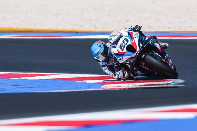 FIM SBK Superbike World Championship Pirelli Emilia Romagna Round 7 Superpole Misano Adriatico 13 06 2026 Miguel Oliverira of Rokit BMW Mottorrad WorldSBK Team with BMW M1000RR seen during FIM SBK Superbike World Championship Pirelli Emilia Romagna Round 7 Superpole at Misano World Circuit Marco Simoncelli in Misano Adriatico, Italy Copyright: xBEAUTIFULxSPORTS Carabellix