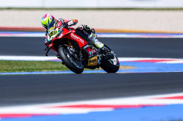 FIM SBK Superbike World Championship Pirelli Emilia Romagna Round 7 Superpole Misano Adriatico 13 06 2026 Alvaro Bautista of Barni Spark Racing Team with Ducati Panigale V4R seen during FIM SBK Superbike World Championship Pirelli Emilia Romagna Round 7 Superpole at Misano World Circuit Marco Simoncelli in Misano Adriatico, Italy Copyright: xBEAUTIFULxSPORTS Carabellix