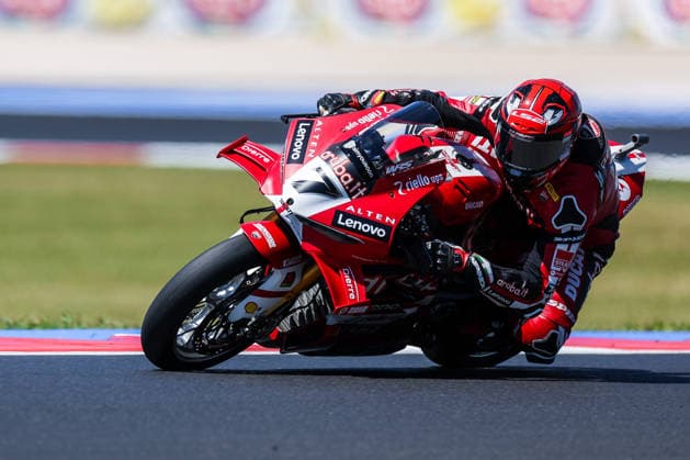 FIM SBK Superbike World Championship Pirelli Emilia Romagna Round 7 Superpole Misano Adriatico 13 06 2026 Iker Lecuona of Aruba it Racing Ducati with Ducati Panigale V4R seen during FIM SBK Superbike World Championship Pirelli Emilia Romagna Round 7 Superpole at Misano World Circuit Marco Simoncelli in Misano Adriatico, Italy Copyright: xBEAUTIFULxSPORTS Carabellix