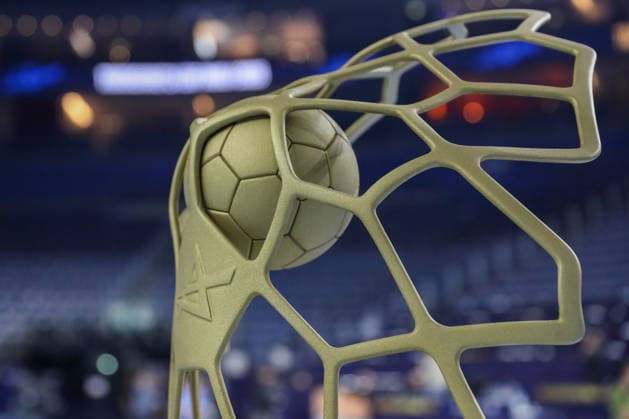 13 06 2026, xgox, handball EHF Champions League semi-final SC Magdeburg Füchse Berlin v l symbol image, symbol photo, cup, trophy, Cup Cologne