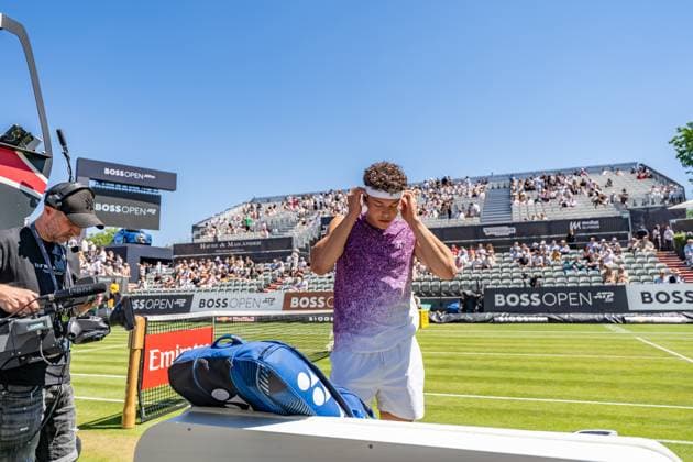 Tennis, Boss Open 2026, Stuttgart, TC Weissenhof, Center Court, Ben Shelton USA BOSS OPEN STUTTGART 2026 in Stuttgart Copyright: xspeedshotx xRalfxJustx